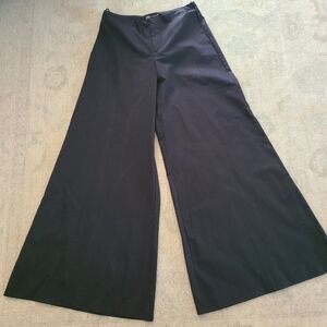 Zara Black Mid-Rise Wide-Leg Pants